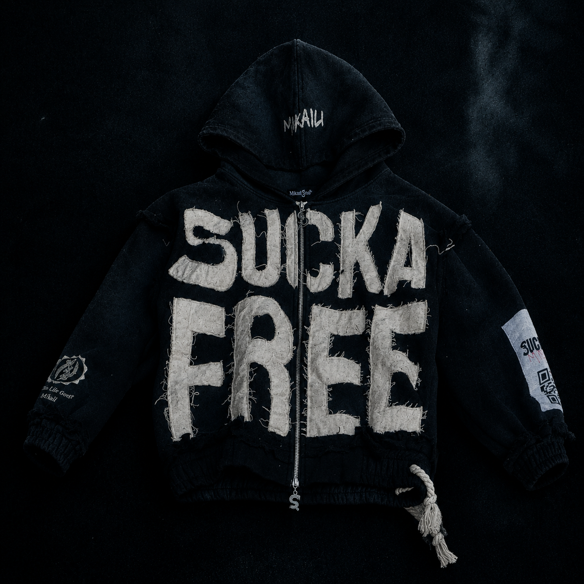 DARK GREY FULL-ZIP HOODIE